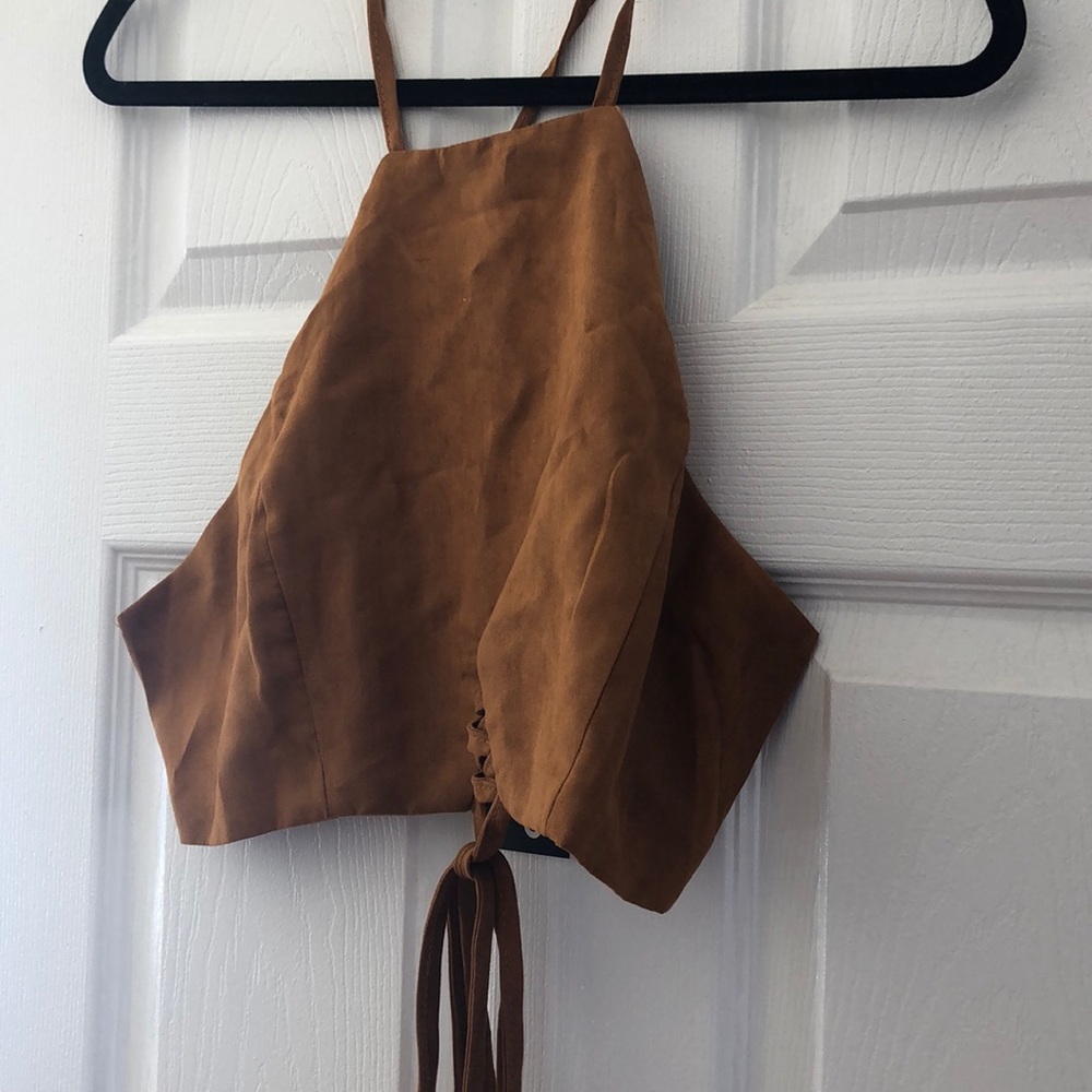 Brown Crop Top